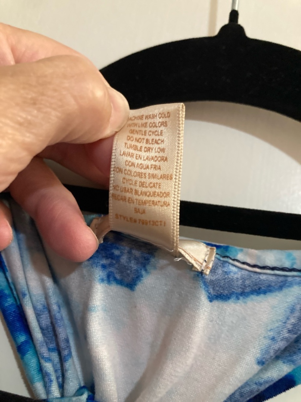 NYC Blue and Aqua Tie-Dye Maxi Dress - Picture 3 of 5